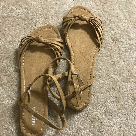 Women's Old Navy Tan Sandals Strappy 9 NEW - Picture 1 of 5